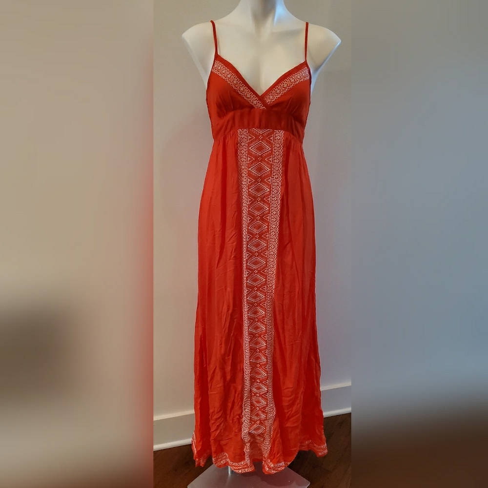 Orange Bohemian Maxi Dress